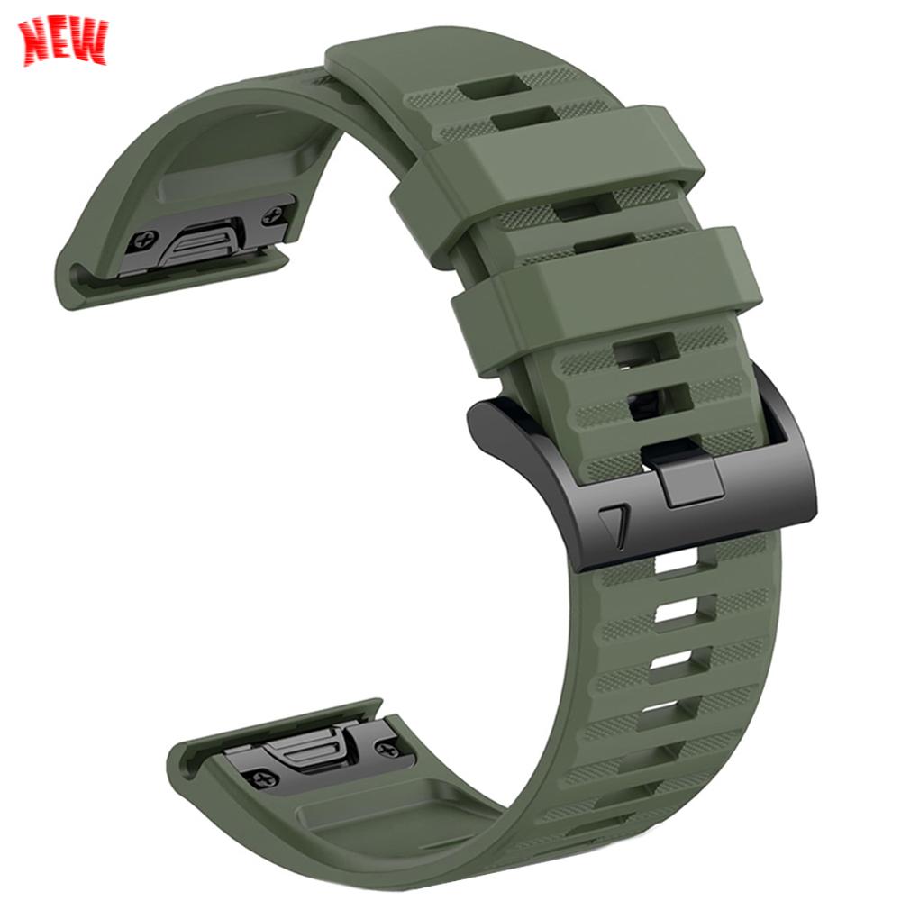 22mm 26mm Silicone QuickFit Sports Strap For Garmin Epix PRO Instinct 3 Quatix/DELTA/TACTIX/Fenix 6XPro 7 E 8pro 5XPlus Bracelet