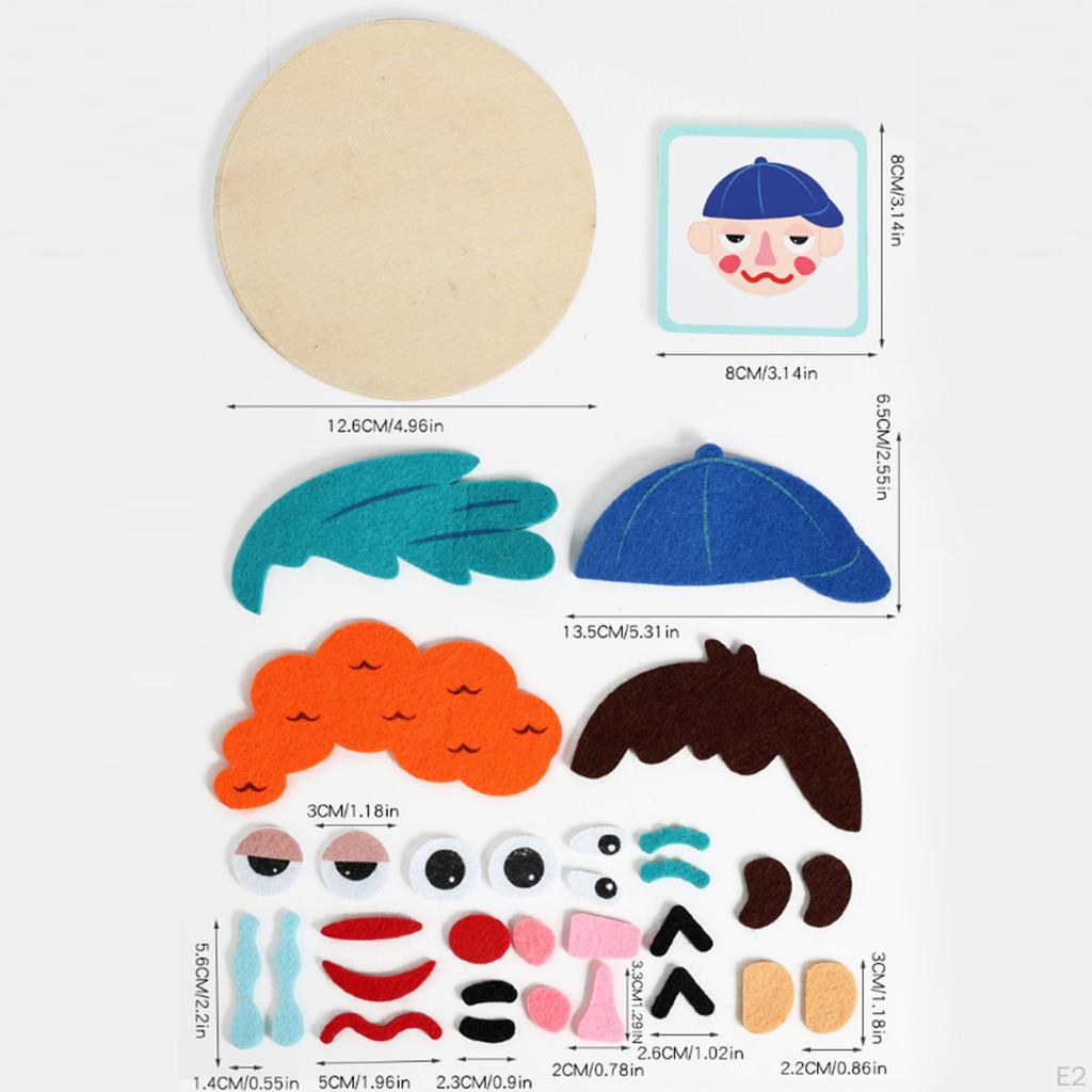 Kids Social Emotional Learning Busy Board Make A Funny Face Stickers for Classroom Ages 3+