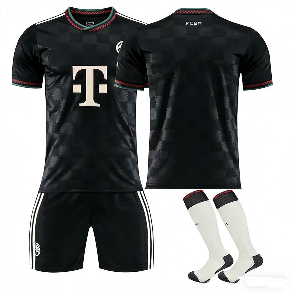 Teens Kids Adults Custome Name Football Kits 2025-26 Bayern 2nd Away Training Jersey Set with Socks