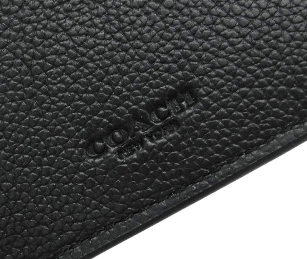 Coach Outlet Wallet Bifold Billfold Wallet with ID Outlet F67630-QB/BK Men's Holder, Leather, Black,