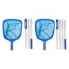 Pool Skimmer Net Pool Landing Net with Telescopic Rod Pool Cleaning Landing Net Lightweight Multifunction for Leaves and Debris