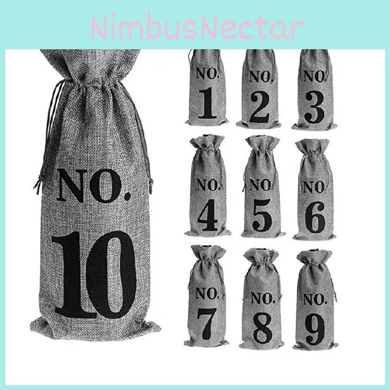 Red Wine Bottle Packaging Bag With Durable Canvas Material For Gift Wrapping And Storage