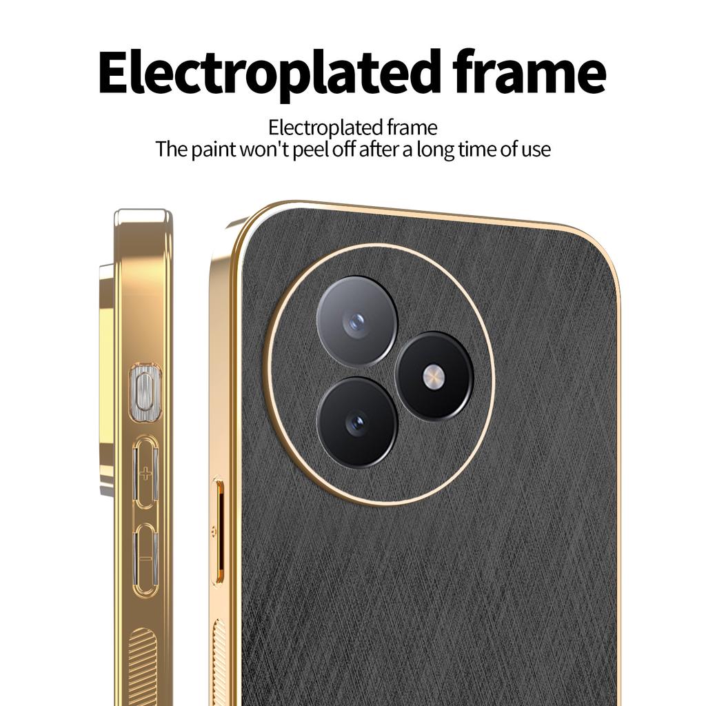 Für Xiaomi Redmi K80 Ultra 5G Hülle Galvanisierte Seidenstruktur PU+TPU Handy-Rückseite