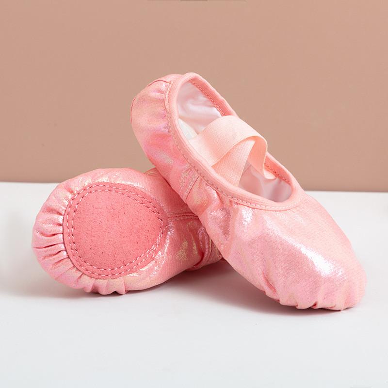 Children s Ballet Dance Shoes Soft Soles PU Leather Jazz Ballet Shoes Non Tied Cat Claw Shoes 26 розовый