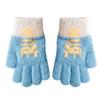 Winter New Children's Winter Warm Gloves Full Finger Letter Jacquard Boy Boy Five Fingers Cute Student Knitting