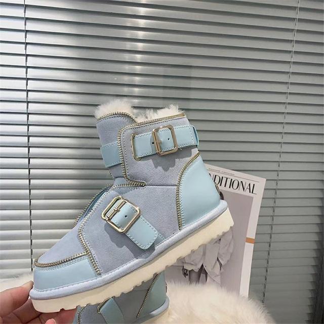 

Женские зимние сапоги на меху, зимние сапоги на шнуровке, теплые шерстяные женские зимние сапоги 35 синий