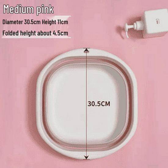 Portable Rectangular Foldable Washbasin for Dorm, Baby, Travel & Household Use