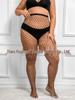 Plus Size Open Crotch Fishnet Stockings - Sexy Mesh Lingerie in Large, Medium, and Small Sizes