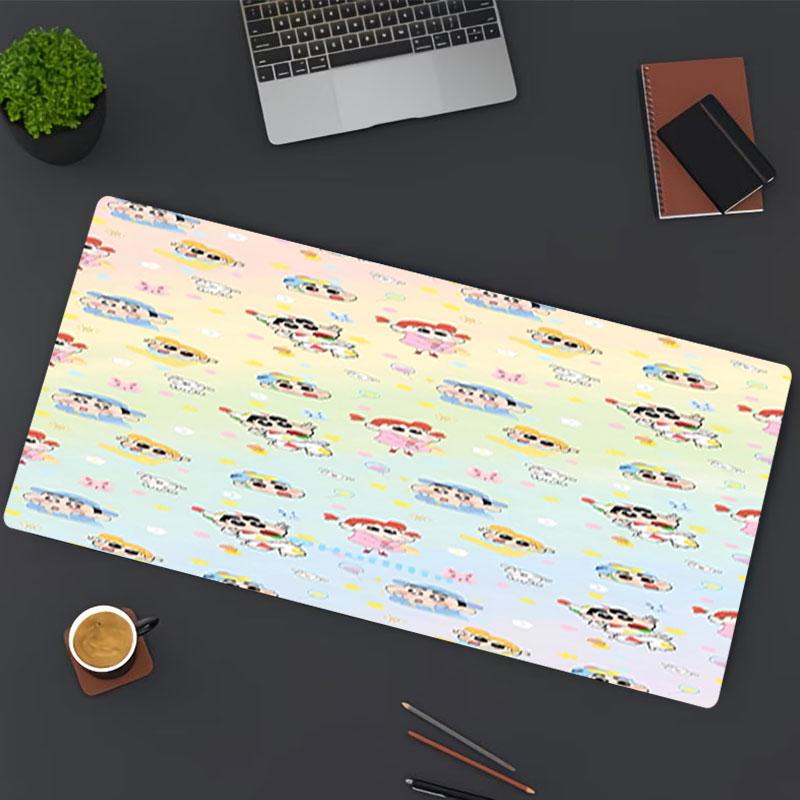 Tapis de Souris Impression Crayon Shin, pour Clavier Pad Ordinateur Portable Tapis pour Bureau Utilisation à Domicile, Décoration de Bureau, Cadeau d'Anniversaire Parfait pour les Joueurs