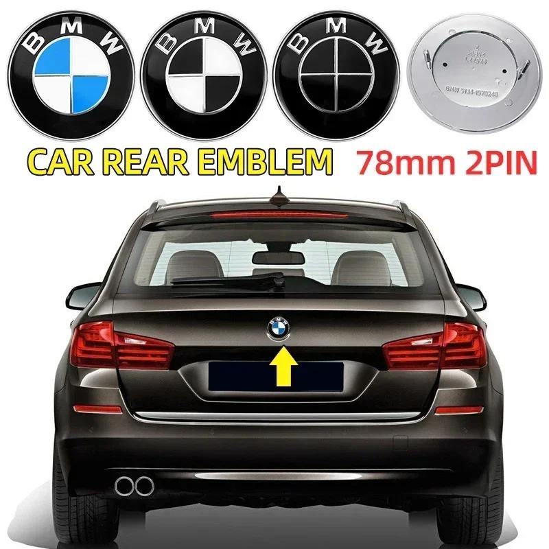 1 adet 78mm 2 Pin 51141970248 Araba Arka Bagaj Amblemi Rozet Logo Aksesuarları BMW E66 E53 X5 E71 F25 E70 F26 F15 F16 F10 için