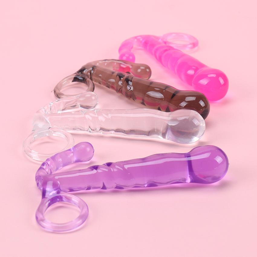 Sexy čiré křišťálové anální kolíky sexuální hračky pro muže a ženy anální kolíky stimulují masáž prostaty sex s masérem