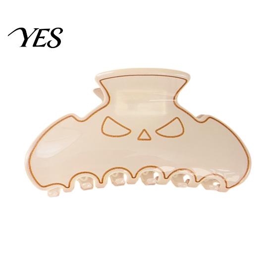 Halloween Themed Hair Clip High Elasticity Spring Claw, Translucent Jelly Texture Shark Clip, Claw for Women Pumpkin-Bat Design Back Head Daily