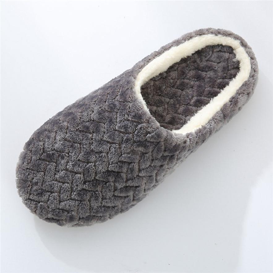 Unisex Winter Warm Slippers Indoor Floor Shoes Non-slip House Shoes