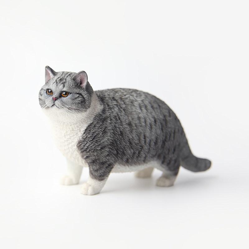 Simulated Siamese Cat Doll Resin Handicraft Simulated Animal Sculpture Cute Fat Cat Decorative Figurines Home Decoration