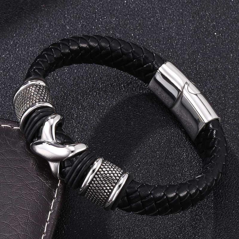 

Meier Hot-selling leather bracelet - punk style braided vintage leather bracelet size can be customized [no limit on quantity]
