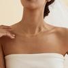 Fine Fashion Chains Necklace for Women,41cm Sterling Silver Gold-plated Sunflower Lip Chain (silver Necklace)