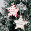 Wooden Christmas Unique Tree Tags Vibrant Red Star Hangings For Decor Home