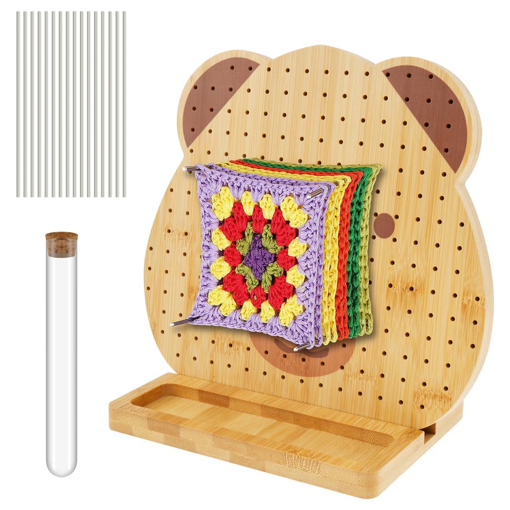 Crochet Blocking Board Cute Portable Granny Square Blocking Boards Convenient Crochet Square Blocking Board Large Bamboo