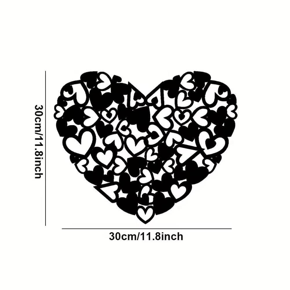 Heart of Hearts Metal Wall Art - Perfect Home Decor Gift for Living Room, Bedroom, and Dining Room