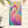 Tropical Quick-Dry Beach Towel with Ocean Whale & Sea Turtle Print - Absorbent & Ideal for Summer Seaside Vacations