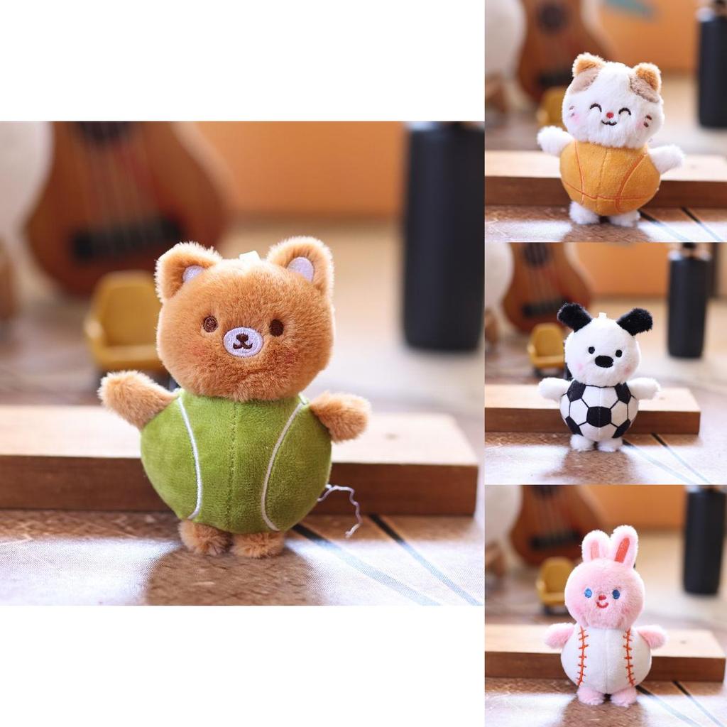 Cartoon Style Bear Plush Toy With Pp Cotton Filling For Backpack Decor