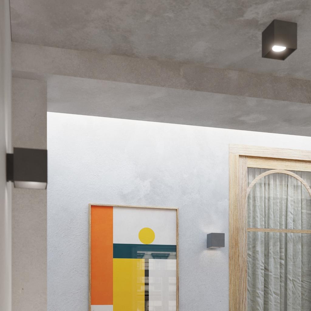 Quad 1 Anthracite Wall Lamp