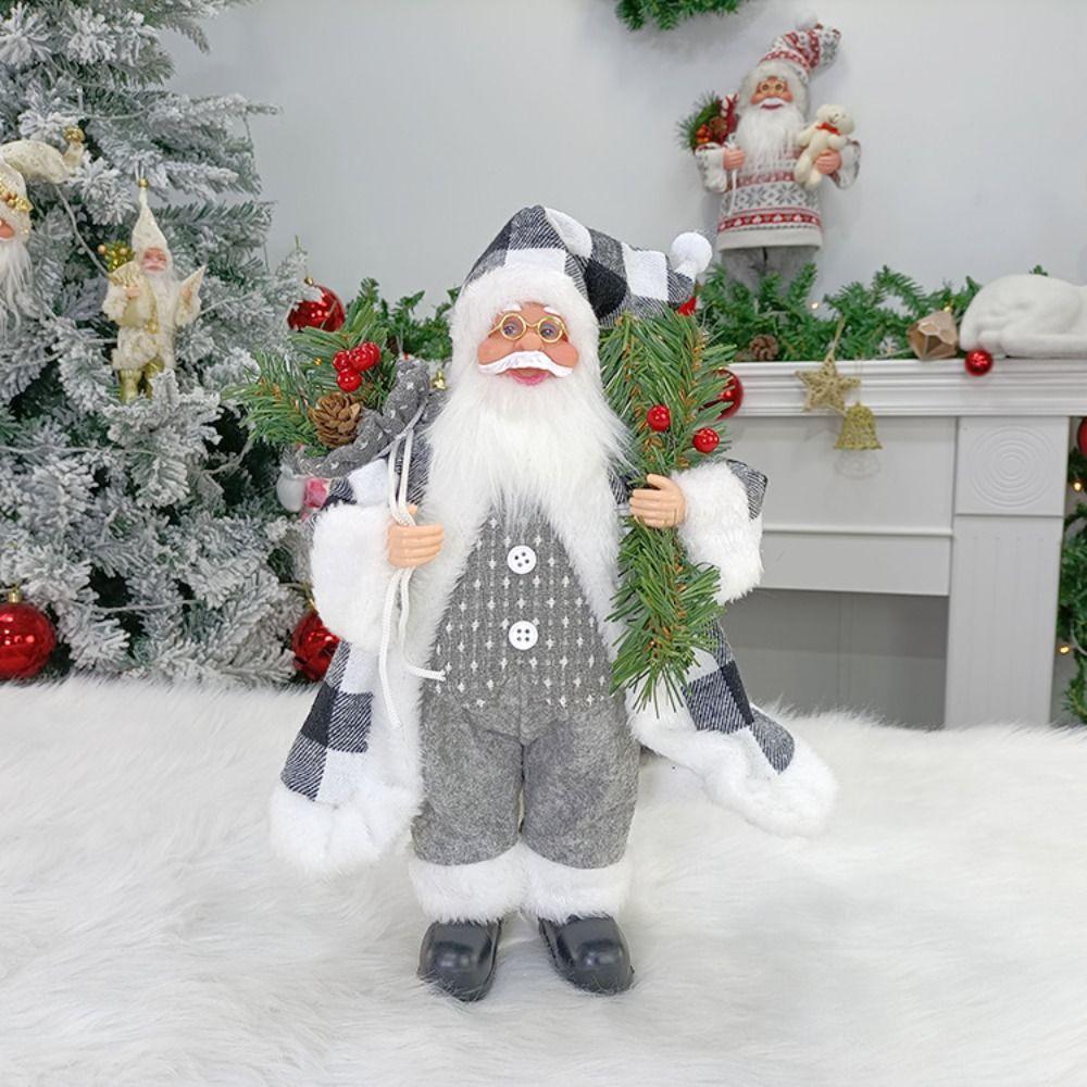 Cute Standing Santa Doll 12 Inch Christmas Home Decorations Christmas Ornament Christmas Gifts