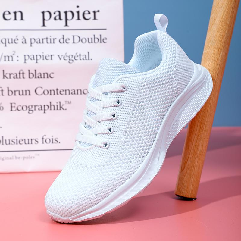 Hollow-out Mesh Casual Sneakers Women Knitted Running Sports Shoes Lightweight Breathable Walking Footwear