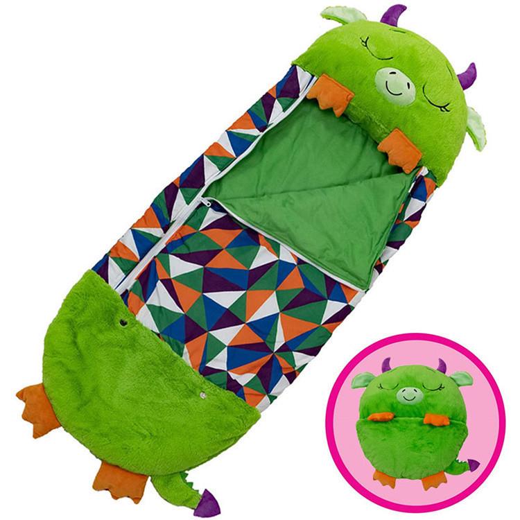Cartoon Animal Baby Sleeping Bag with Pillow - Anti-Kick Design for Infants and Kids