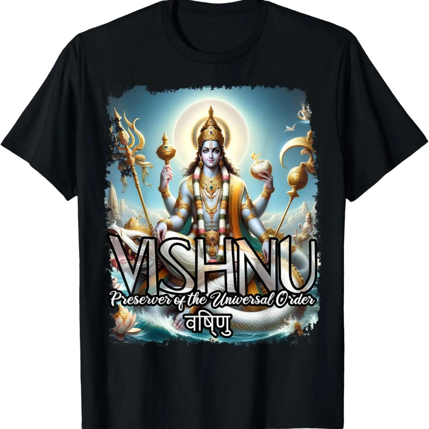 Vishnu God Hindu Mythology T-Shirt S чёрный