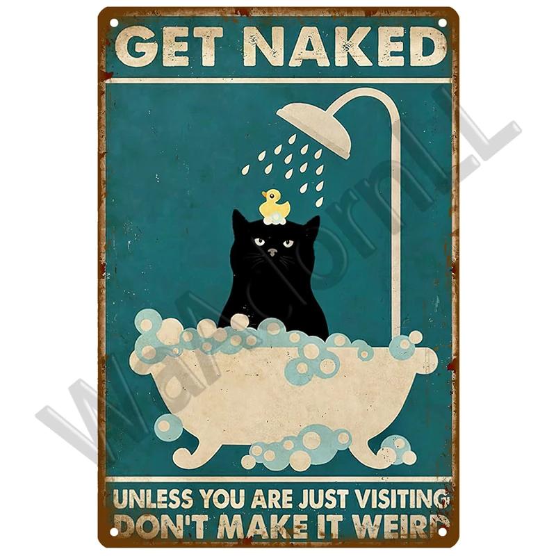 Plakát plechová cedulka WC WC Plakáty Vintage Nástěnné Plakáty Plechová cedule Dekorativní talíř Kuchyně Plakát Kovové Vintage dekorace Příslušenství