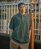 MINIMALPROJECT Minimal Pigment Short Sleeve Collared T-Shirt Mkt104 [Blue Green]