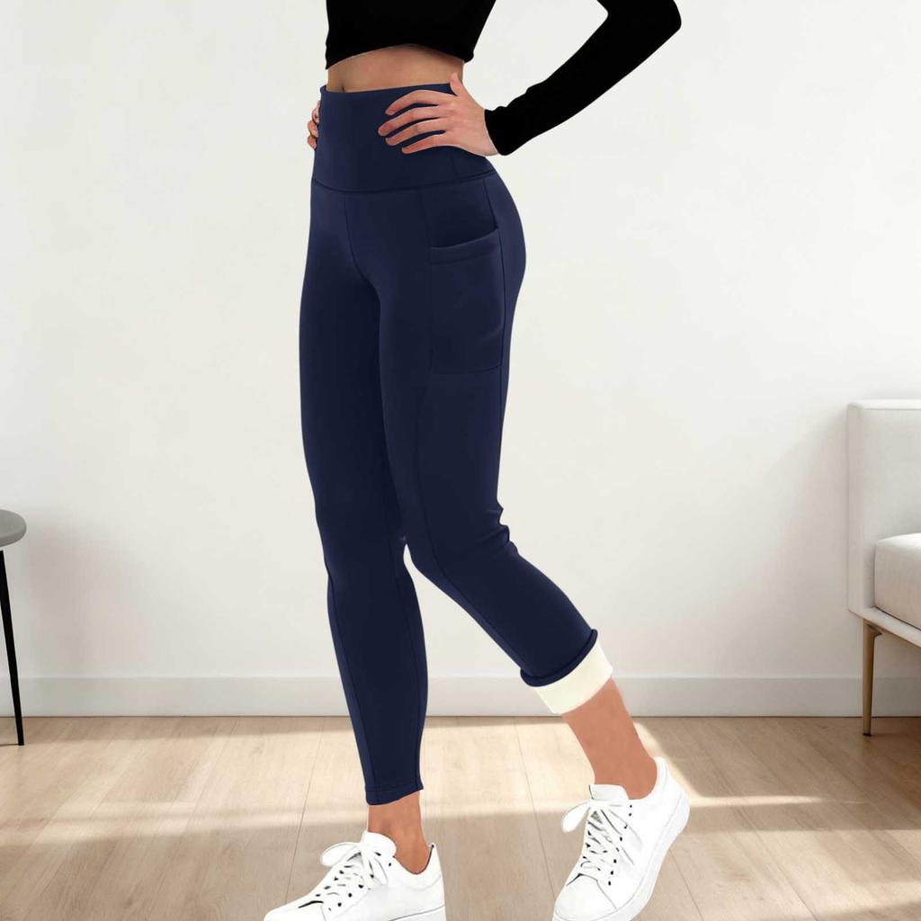 Women's Fashion Yoga Pants Warm Thermal Leggings -Lined High-Waisted Athletic Pants