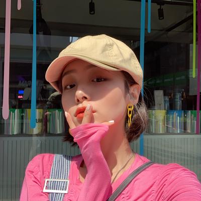 Peaked Cap Simple Retro Style Forward Hat Spring and Autumn Thin Literary and Casual Octagonal Hat Beret