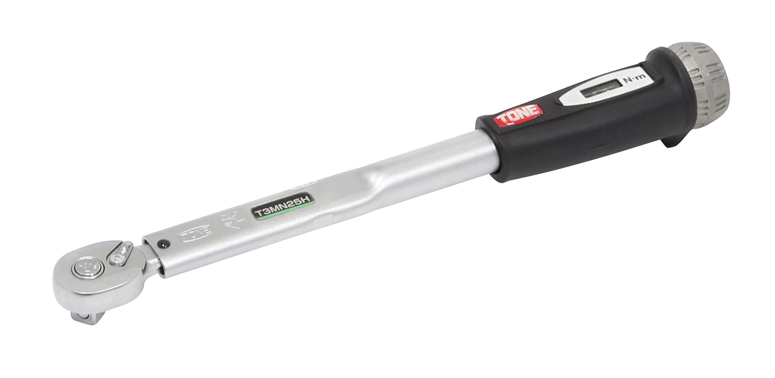 

TONE Preset Torque Wrench (Direct Set/Hold Type), T3MN25H, 9.5mm (3/8 ) Drive, Black, 25N·m