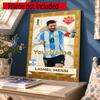 Messi Customize Your Name Diamond Painting Round Diamond Diy Frameless Holiday Artwork Suitable For Home Office Wall Decoration