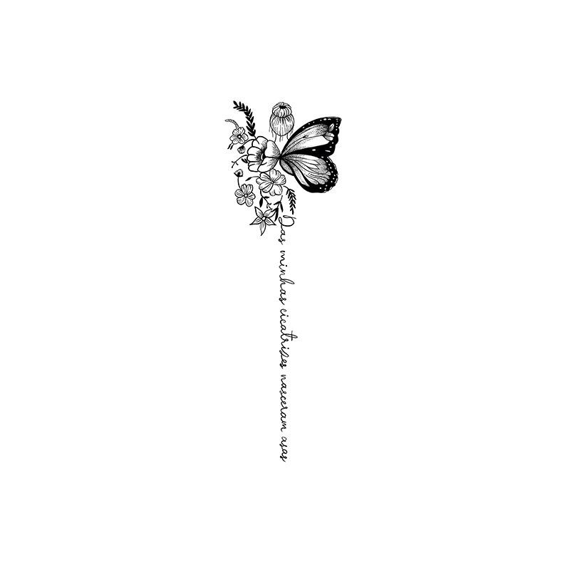 Herbal Half-Arm Tattoo Sticker, Waterproof And Wear-Resistant Natural Obedience, Keep The Pattern For 7-15 Days Qixi Festival