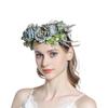 Bride Flower Headband Floral Garland Headpiece Bohemian Flower Crown Headband Boho Bridal Flower Wreath Hair Hoop