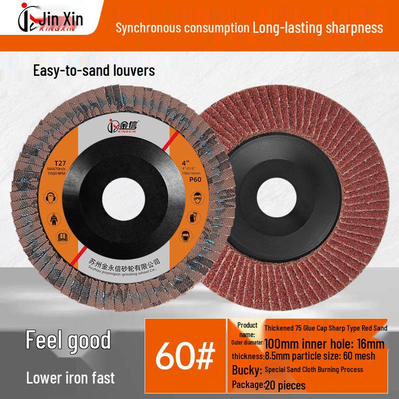 Jinxin Flap Disc for Angle Grinder - Polishing and Sanding Wheel for Stainless Steel