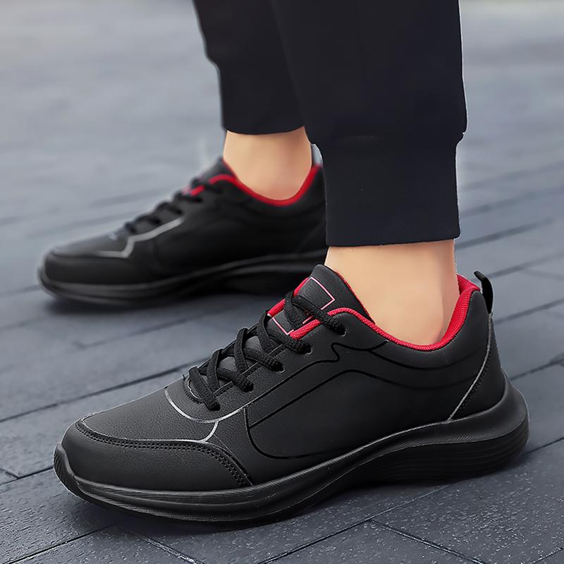Men Sneakers Spring Fall Casual Lace Up Platform Shoes Lightweight Sports Shoes for Men Comfortable Walking Breathable