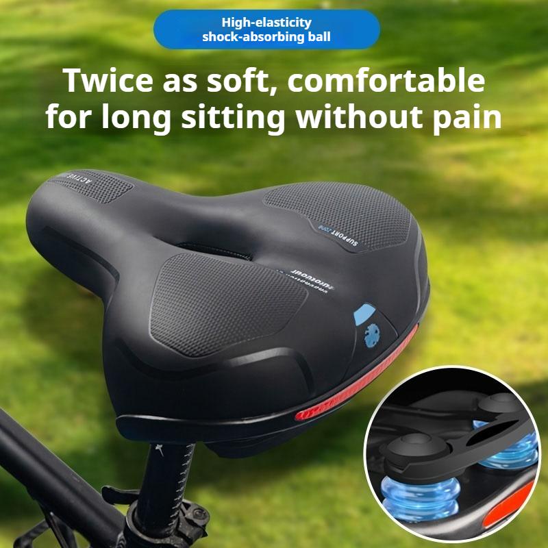 Ergonomic Bike Seat, Double Shock - Absorption & Hollow Ventilation, Ultra Soft Comfortable Non - Slip Waterproof Bicycle Saddle