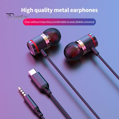 Kopfhörer mit Rauschunterdrückung, Stereo-Sound, ergonomische Verbundmembran, Plug-Play, 3,5-mm-/Typ-C-Anschlüsse, digitale Dekodierungschips, kabelgebundener Kopfhörer fürs Büro
