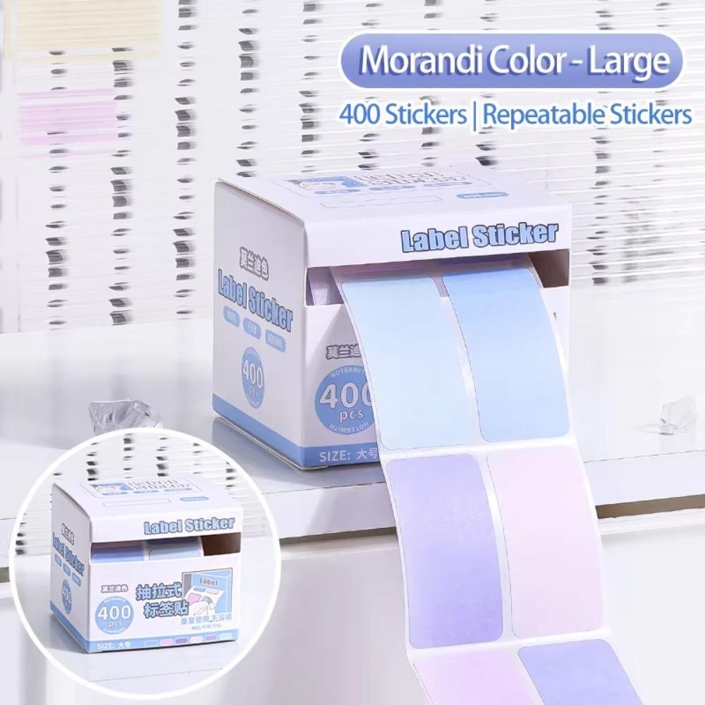 

400/1400PCS Morandi Colored Drawer Self-Stick Notes Index label Name Stickers Student Gifts Large B-400PCS