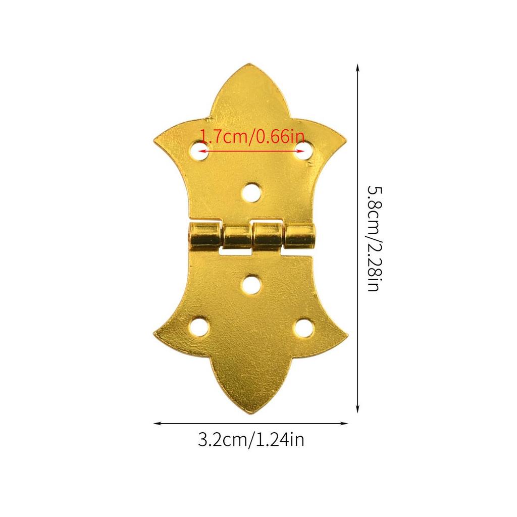 6pcs Vintage Butterfly Hinge Brackets -Jewelry Boxes Craft Projects Craft Hinge Brackets Durable Metal Hinges Butterfly Decor