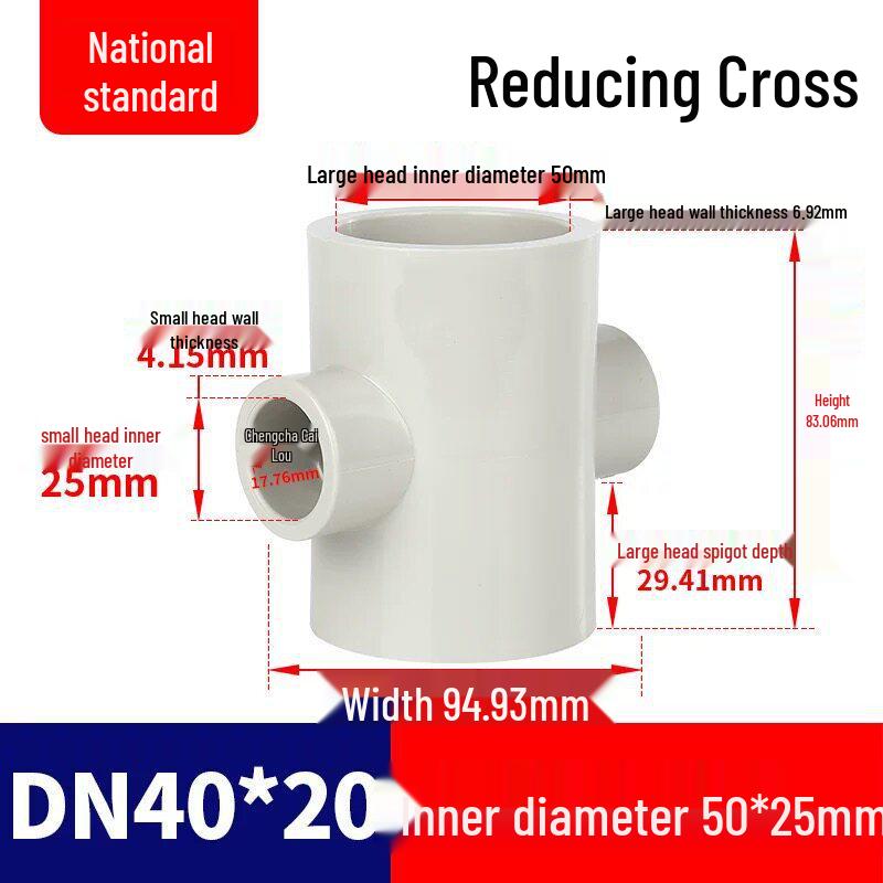 PPH Hot Melt Reducing Tee & Cross Tee Connector