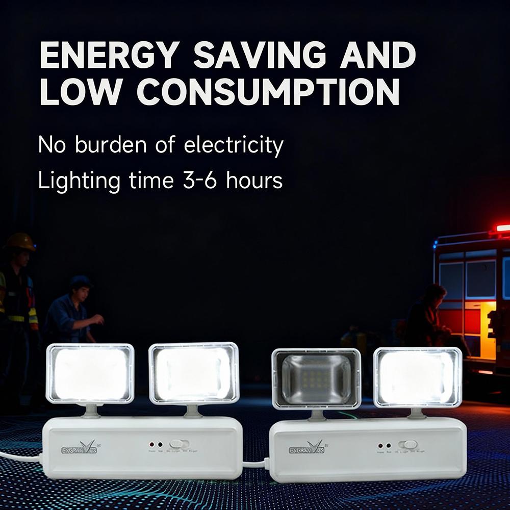 Emergency Exit Light LED Emergency Lamps Dual Heads Battery Backup Fire Fighting  Light for Commercial Building School Hospital