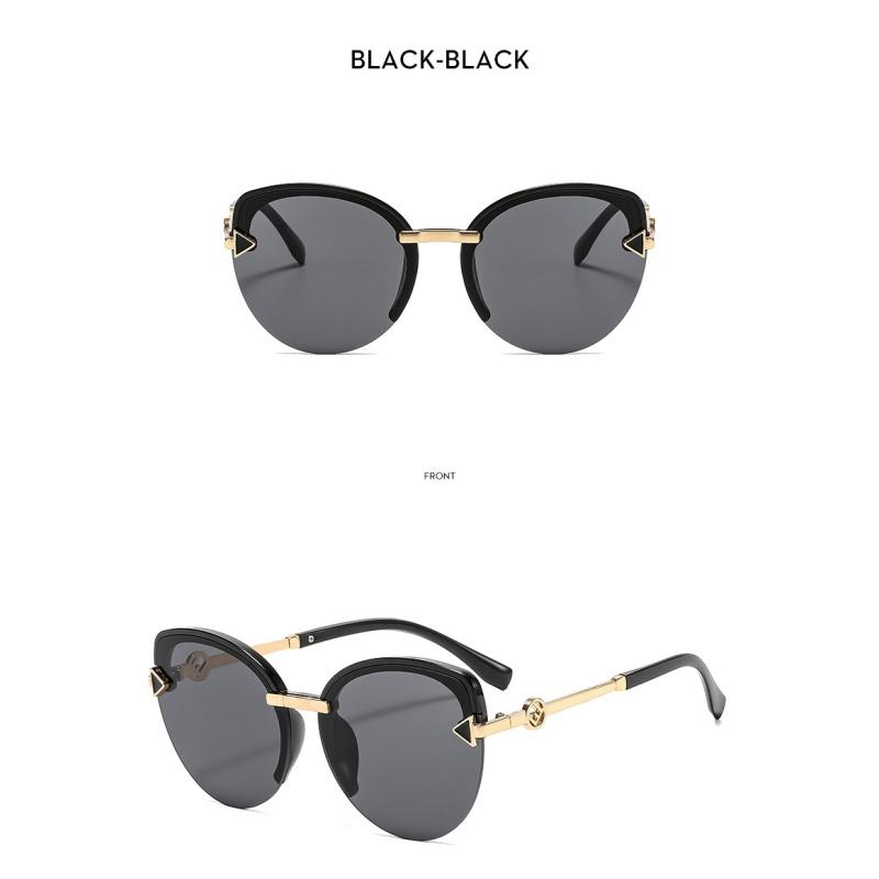 Women's Sunglasses, Fashionable Cat's Eye Half-frame Sunglasses
