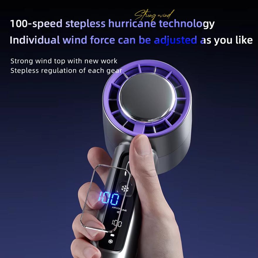 Semiconductor Refrigeration High-speed Handheld Electric Fan USB Portable Rechargeable Outdoor Small Fan