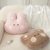Plush Rabbit Cushion Large Soft Cartoon Backrest For Sofa And Office Comfort