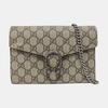[Pre-Owned] Dionysus Tiger Head Buckle Logo Beige Lining GG High-Quality Synthetic Canvas WOC Wallet Crossbody Shoulder Bag - Very Good #1ISNWY8